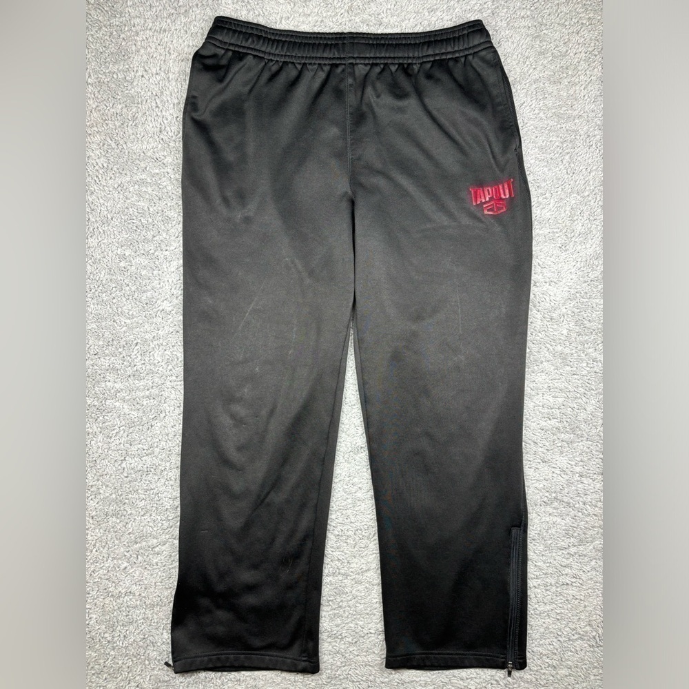 Tapout Pants Mens Extra Large Activewear Zip Up Ankle Warm Ups Training Gym Fit